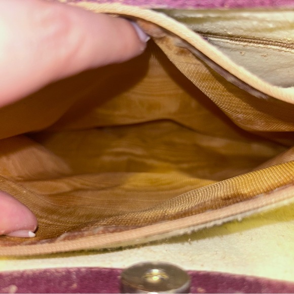 RARE Authentic Vintage Gucci Burgundy Suede Diana Tote Bag Bamboo Handles - Picture 13 of 17